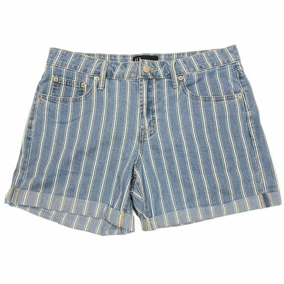 GAP Pants - NWT GAP Denim 5" Shorts Sz 8/29 Light Wash Stripes #539079